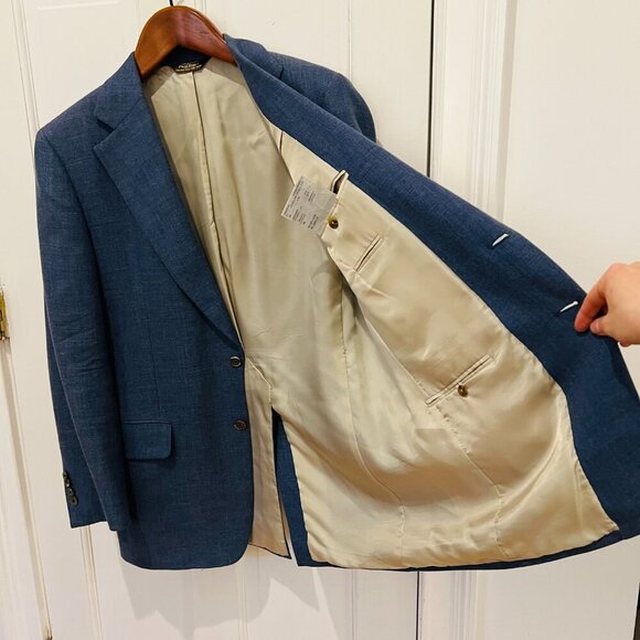 Paul Stuart Woven Wool-Linen Sport Coat Blazer Size 41 R - Picture 8 of 16